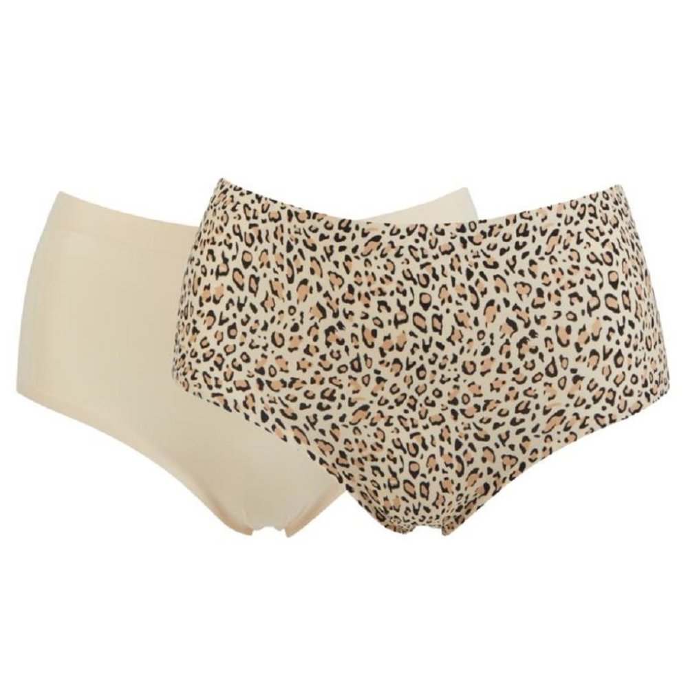 Rhonda Shear 2-pack Soft Body Animal Print Brief 3X